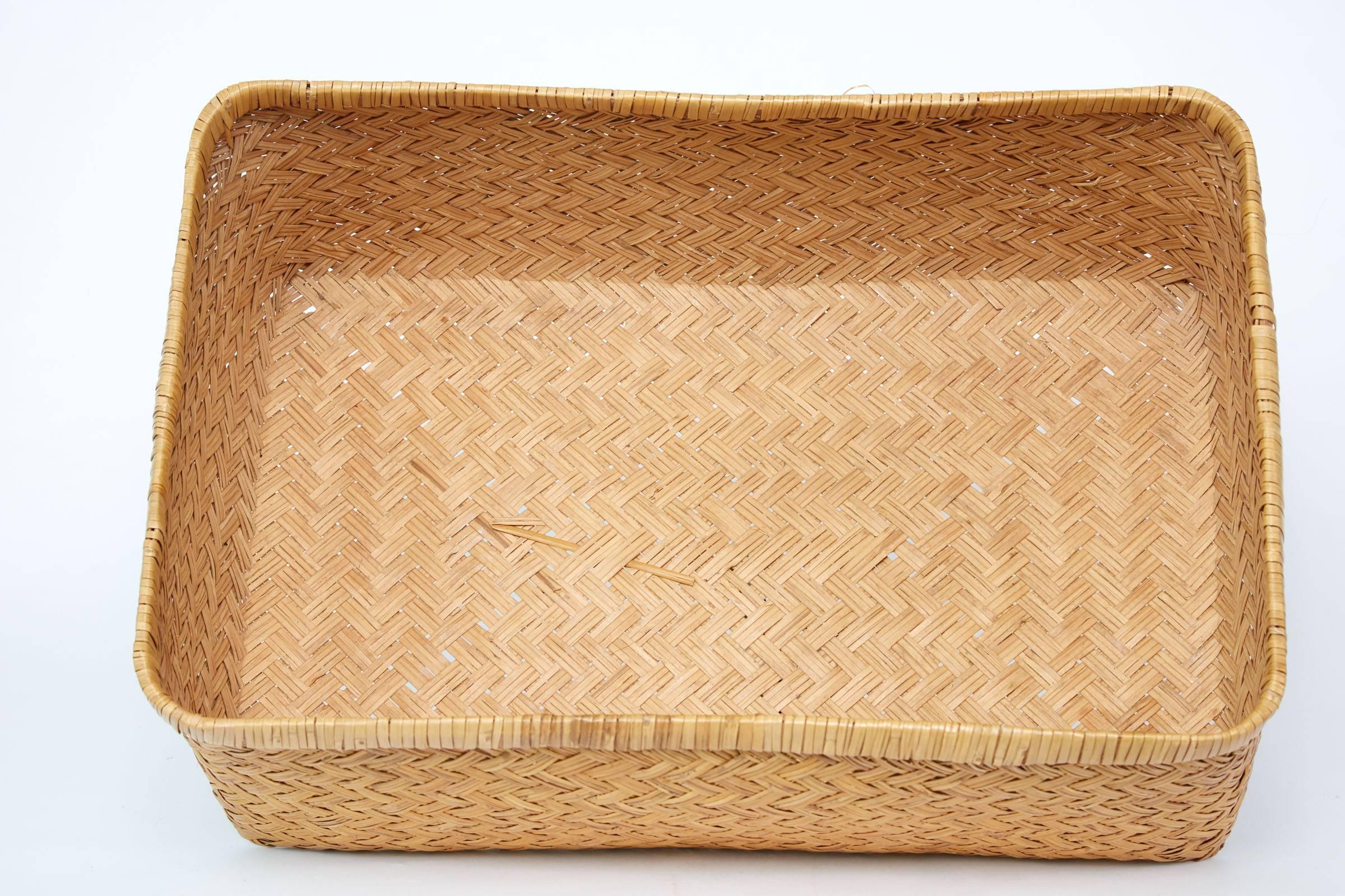 20th Century Japanese Lidded Kimono Basket 'Shibui' 2