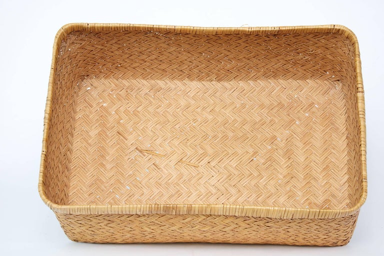 20th Century Japanese Lidded Kimono Basket 'Shibui' at 1stDibs