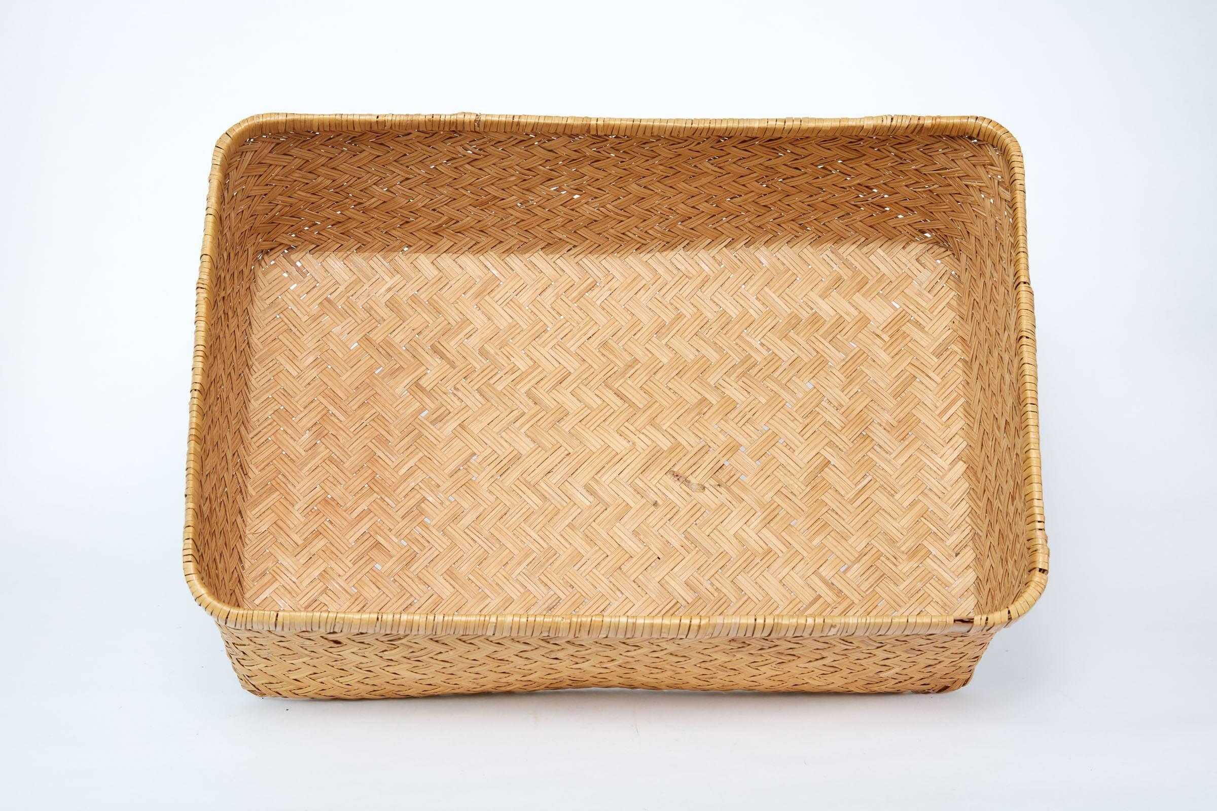 20th Century Japanese Lidded Kimono Basket 'Shibui' 3