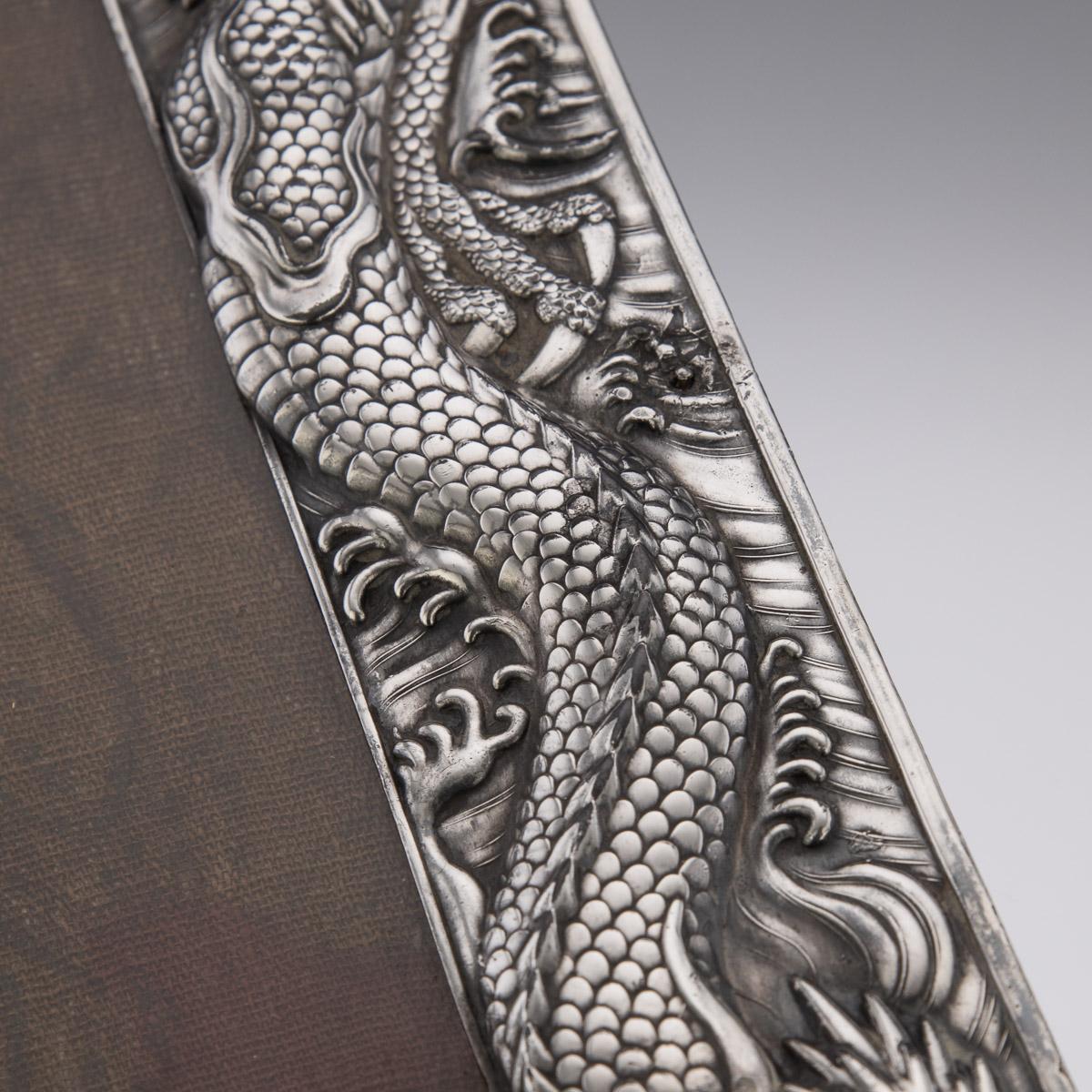 20th Century Japanese Meiji Period Solid Silver Dragon Photo Frame, c.1900 2