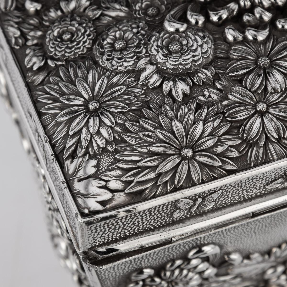 20th Century Japanese Meiji Silver Plated Jewellery Chest, c.1900 6