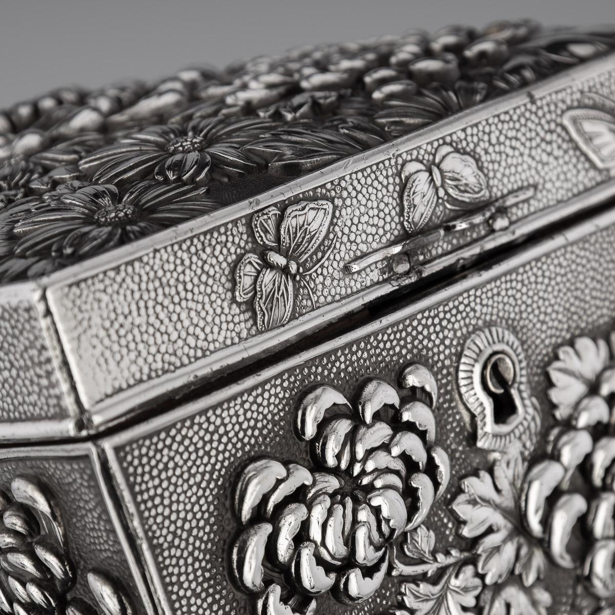 20th Century Japanese Meiji Silver Plated Jewellery Chest, c.1900 7