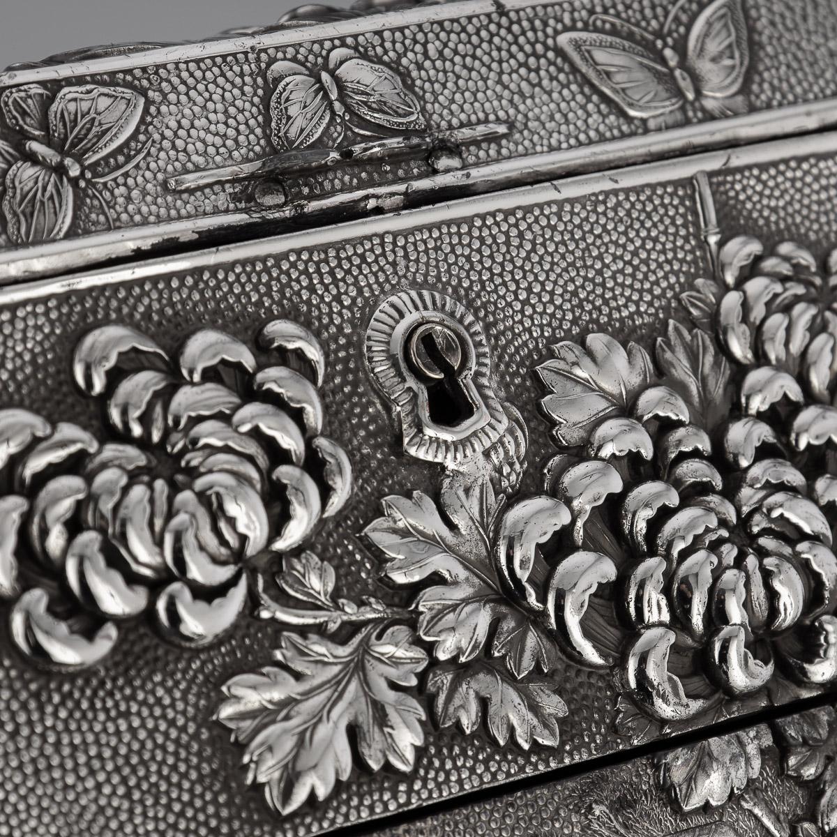 20th Century Japanese Meiji Silver Plated Jewellery Chest, c.1900 8