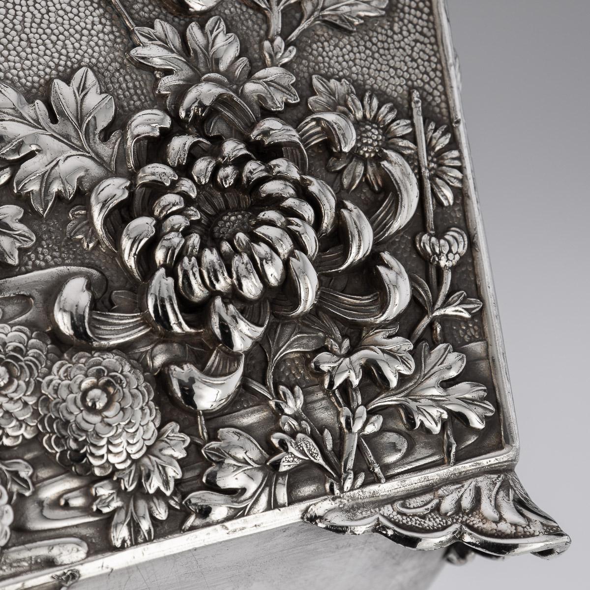 20th Century Japanese Meiji Silver Plated Jewellery Chest, c.1900 12