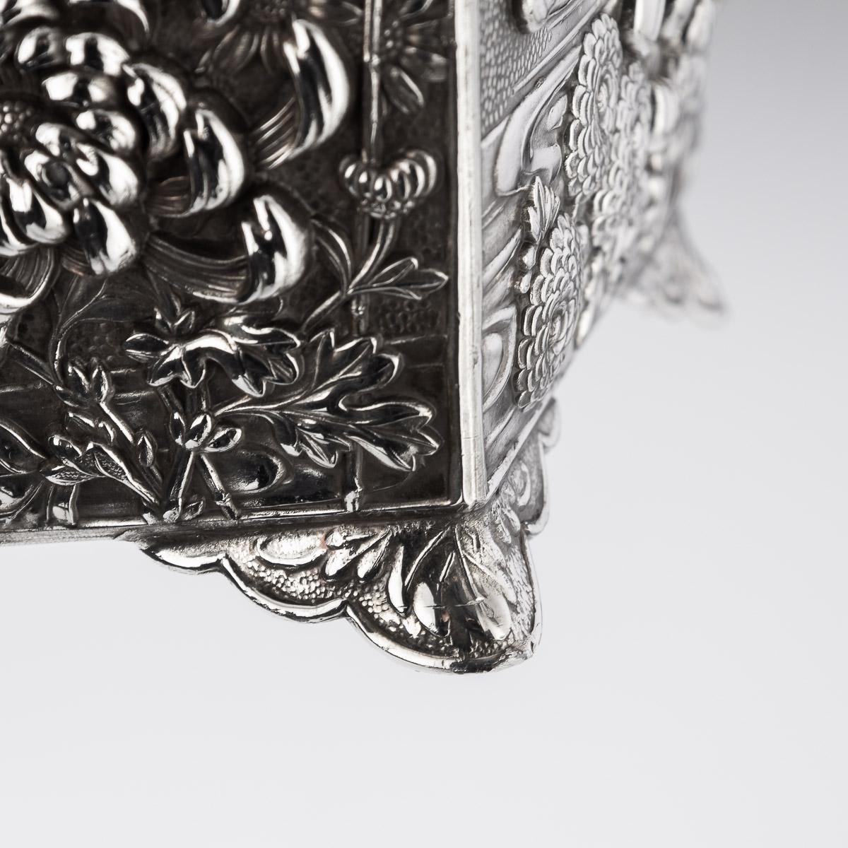 20th Century Japanese Meiji Silver Plated Jewellery Chest, c.1900 15