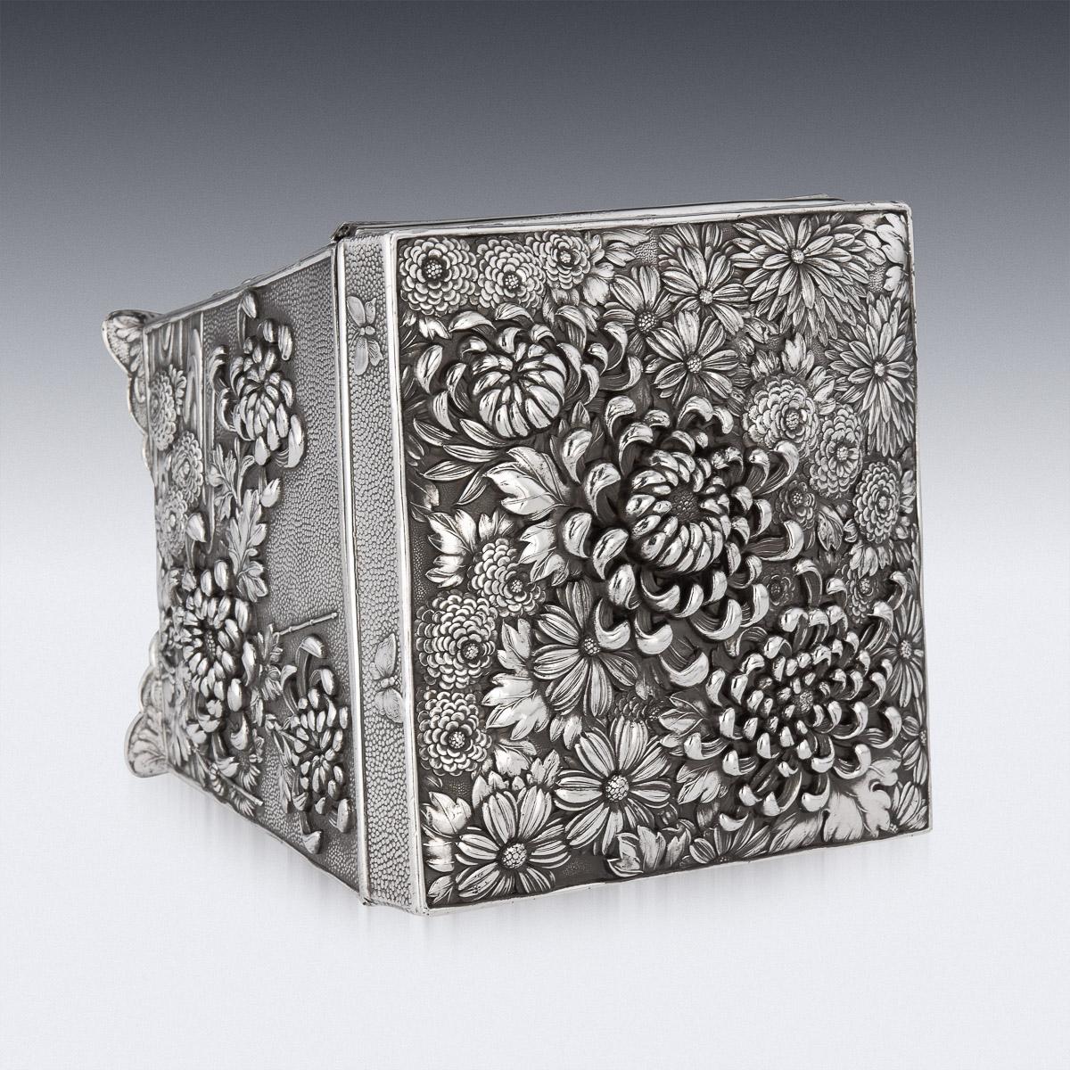20th Century Japanese Meiji Silver Plated Jewellery Chest, c.1900 1