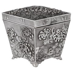 20th Century Japanese Meiji Silver Plated Jewellery Chest, c.1900