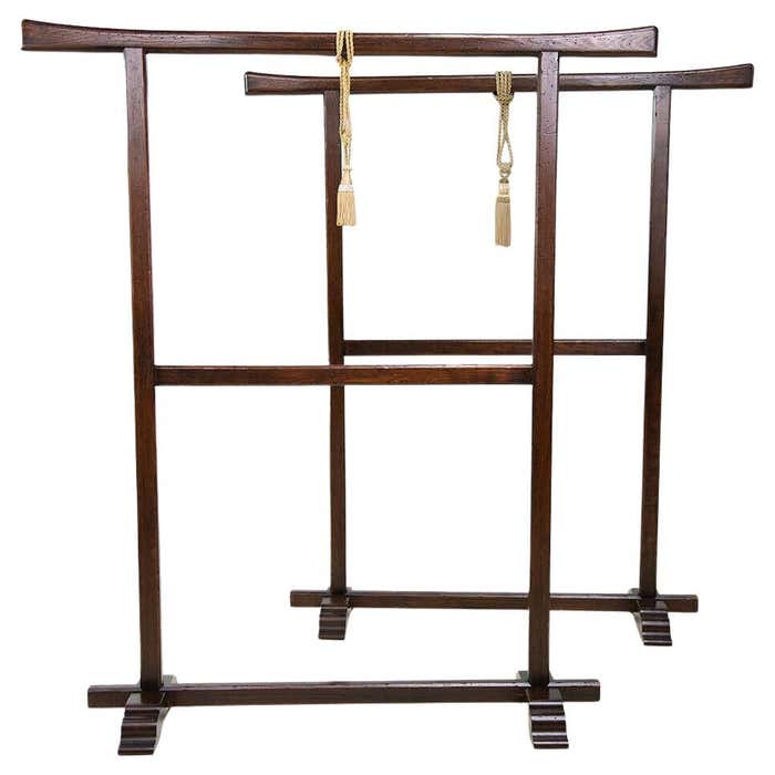 20th Century Japanese Oriental Hardwood Kimono Display Stands at ...