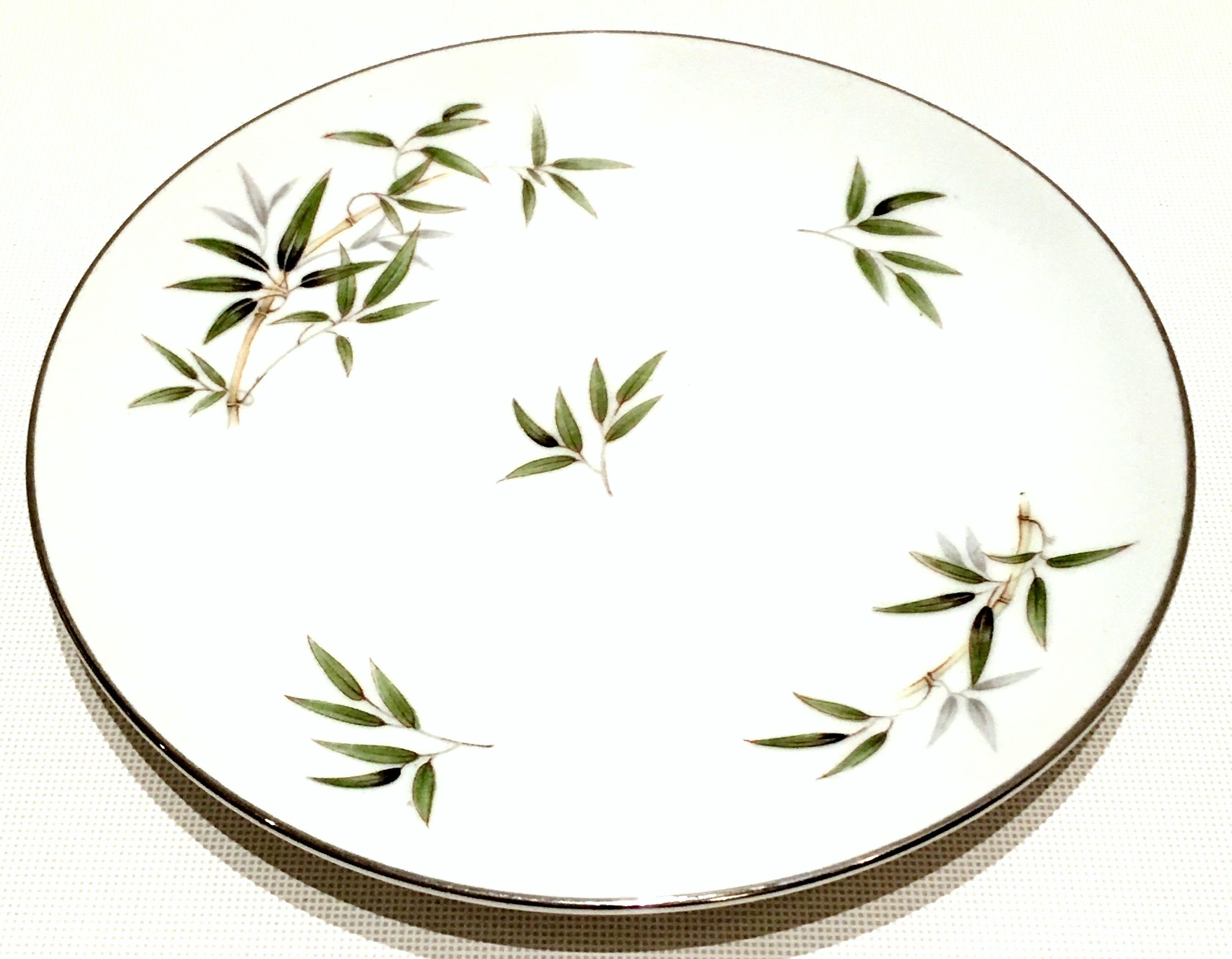 Mid-20th century porcelain and platinum dinnerware 