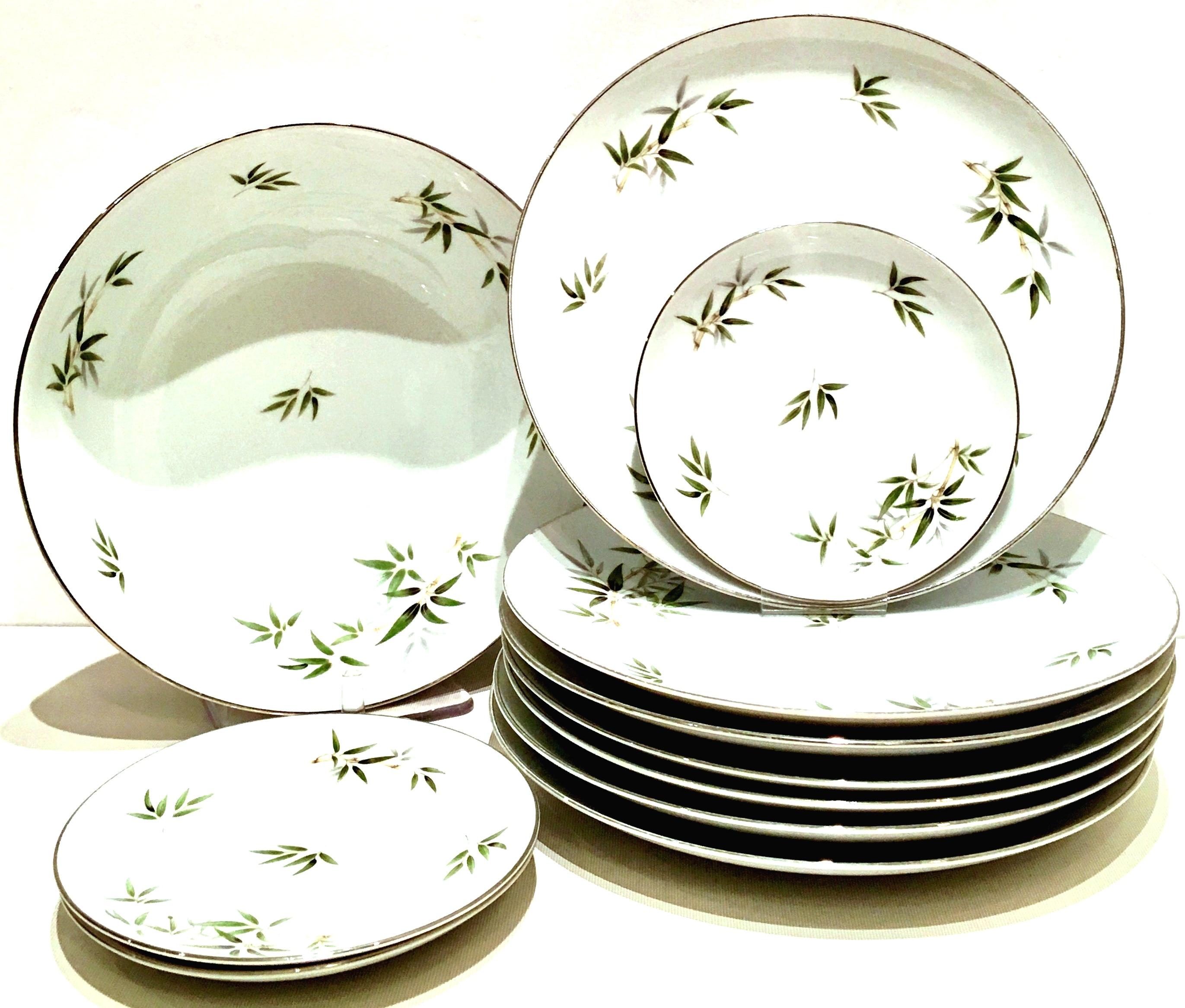 20th Century Japanese Porcelain and Platinum Dinnerware by, Wentworth-S/11 4