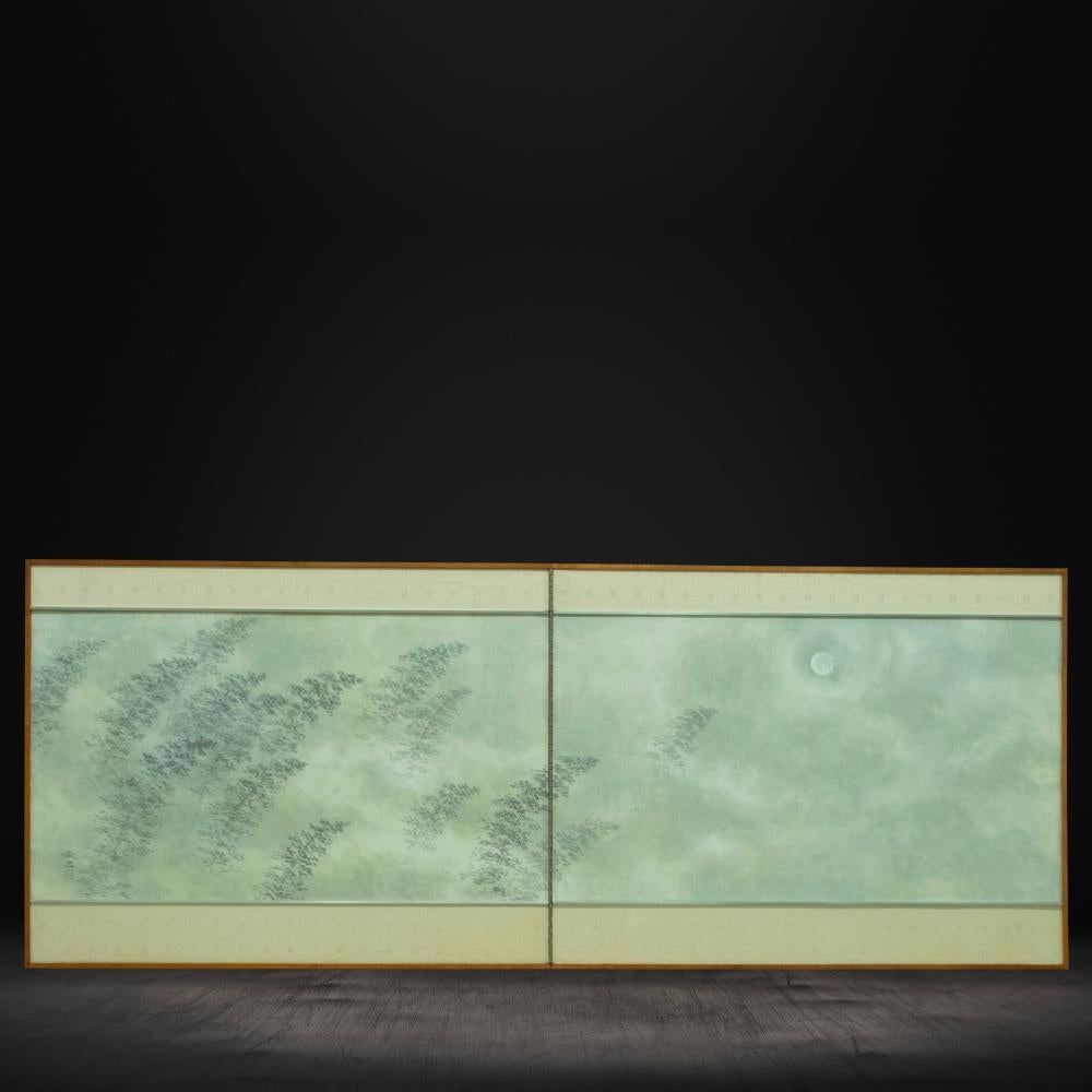 Japanischer Raumteiler des 20. Jahrhunderts von Hiroshi Kimura

Zeitraum: 20. Jahrhundert
Größe: 187 x 72 cm (74 x 28 Zoll)
SKU: PTA49

Diese schöne Leinwand ist ein Kunstwerk des japanischen Künstlers Hiroshi Kimura. Kimura wurde 1909 in der Stadt