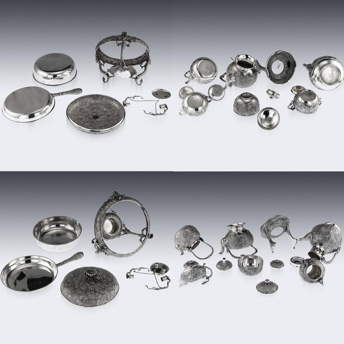 20th Century Japanese Silver Tea & Coffee Service on Tray, Konoike, circa 1900 3