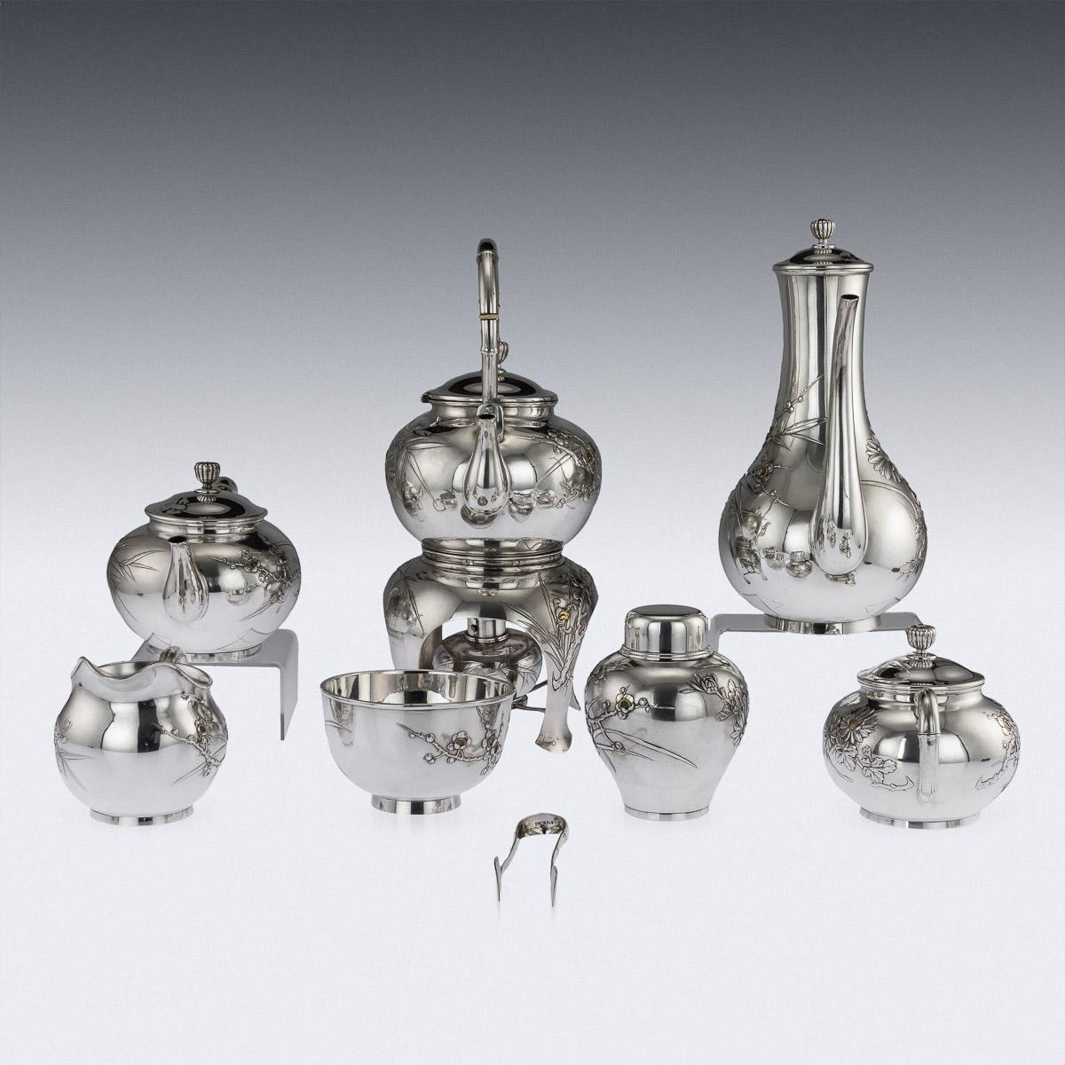 20th Century Japanese Silver Tea & Coffee Set, Miyamoto, Tokyo, circa 1900 1