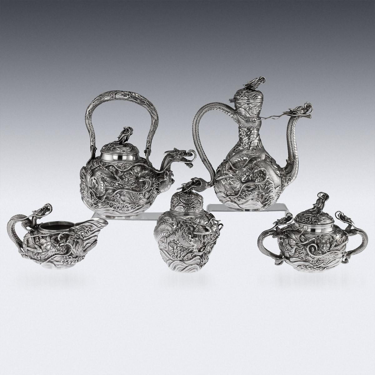 20th Century Japanese Solid Silver Massive Tea & Coffee Service Tray, circa 1900 1