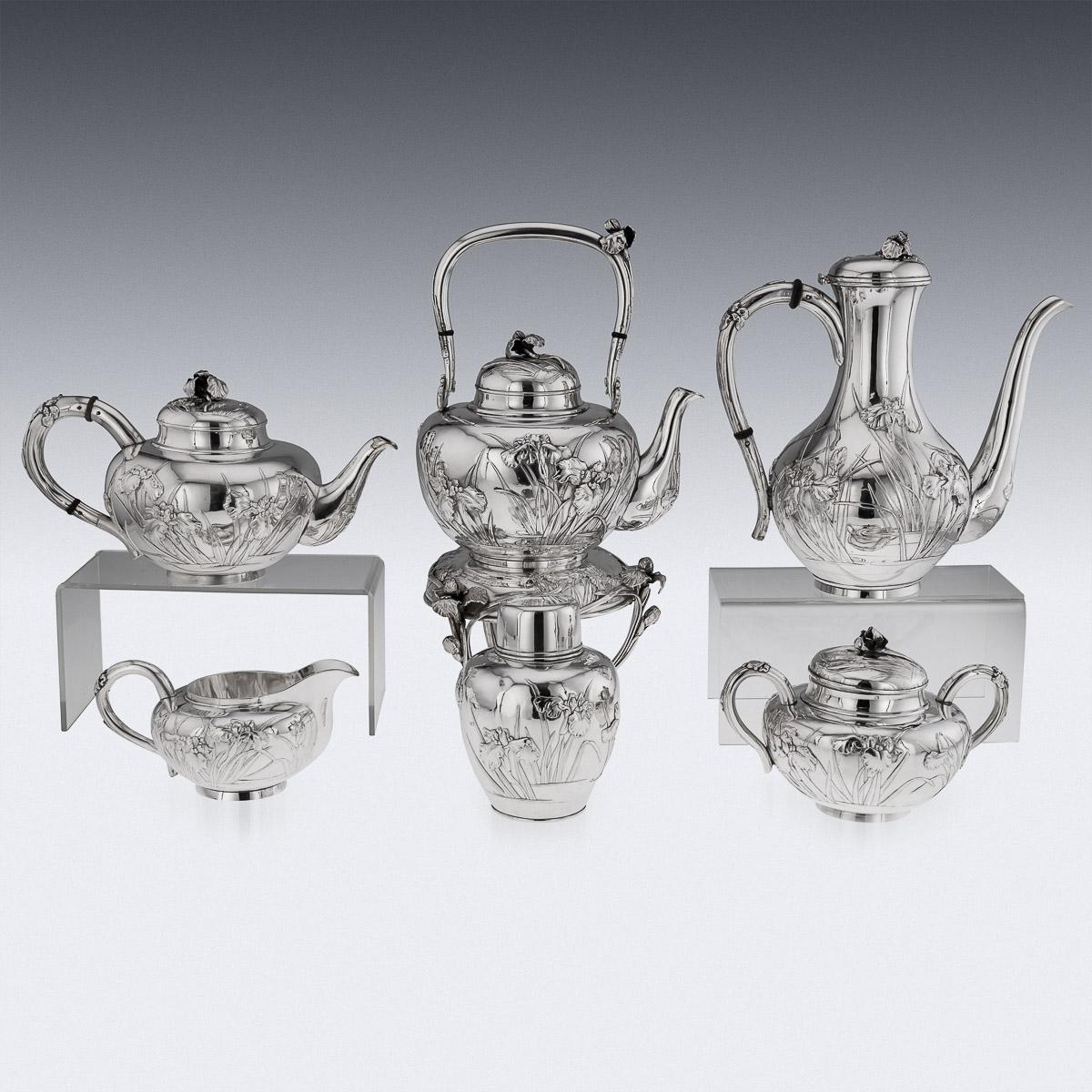 solid silver tea set with tray