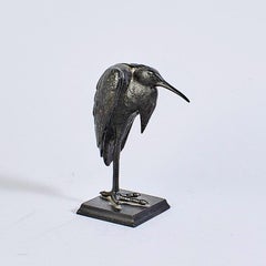 20th Century Japanese Style Cast Iron Heron