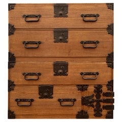 Used 20th Century Japanese Tansu Chest in Two Parts