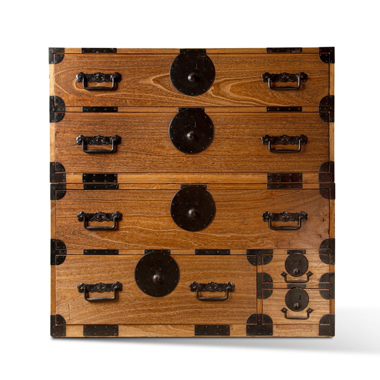 20th Century Japanese Tokyo Tansu Chest in Two Parts For Sale at 1stDibs