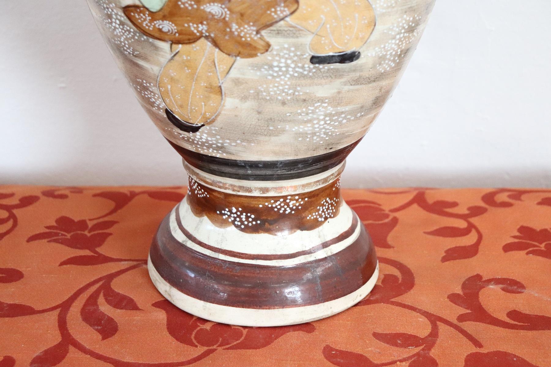 20th Century Japanese Vintage Artistic Satsuma Vase in Decorated Ceramic In Good Condition For Sale In Casale Monferrato, IT