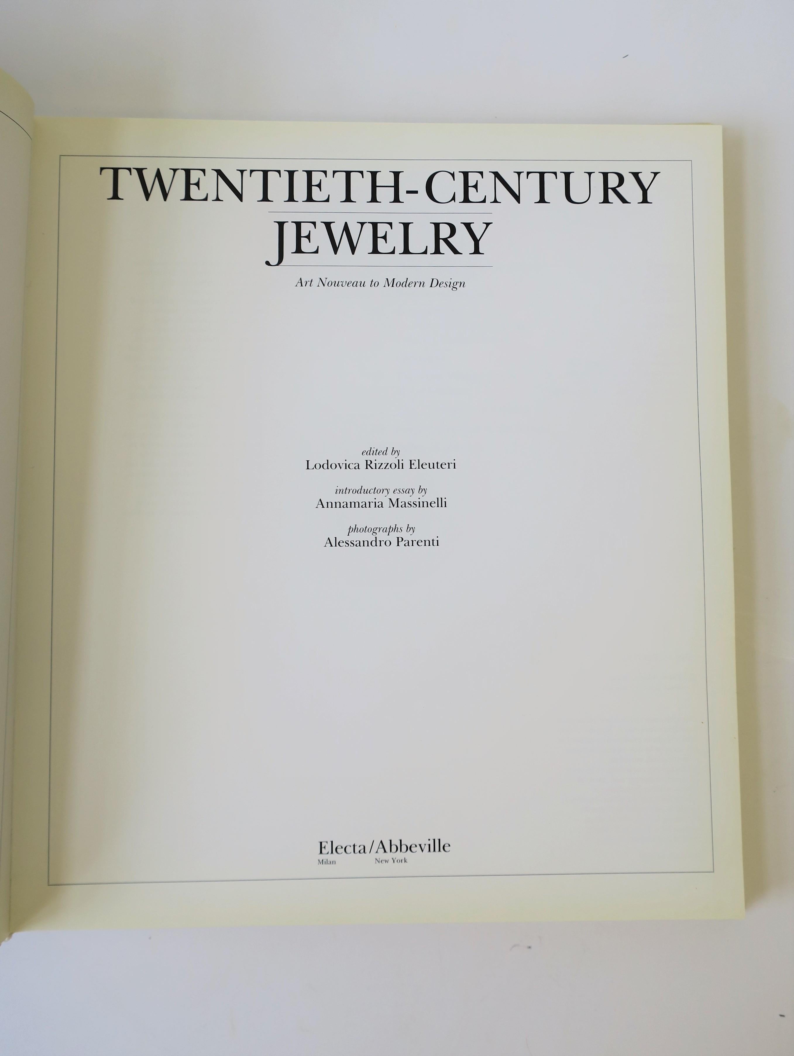 Italian 20th Century Jewelry Art Nouveau to Modern Coffee Table or Library Book, 1990s