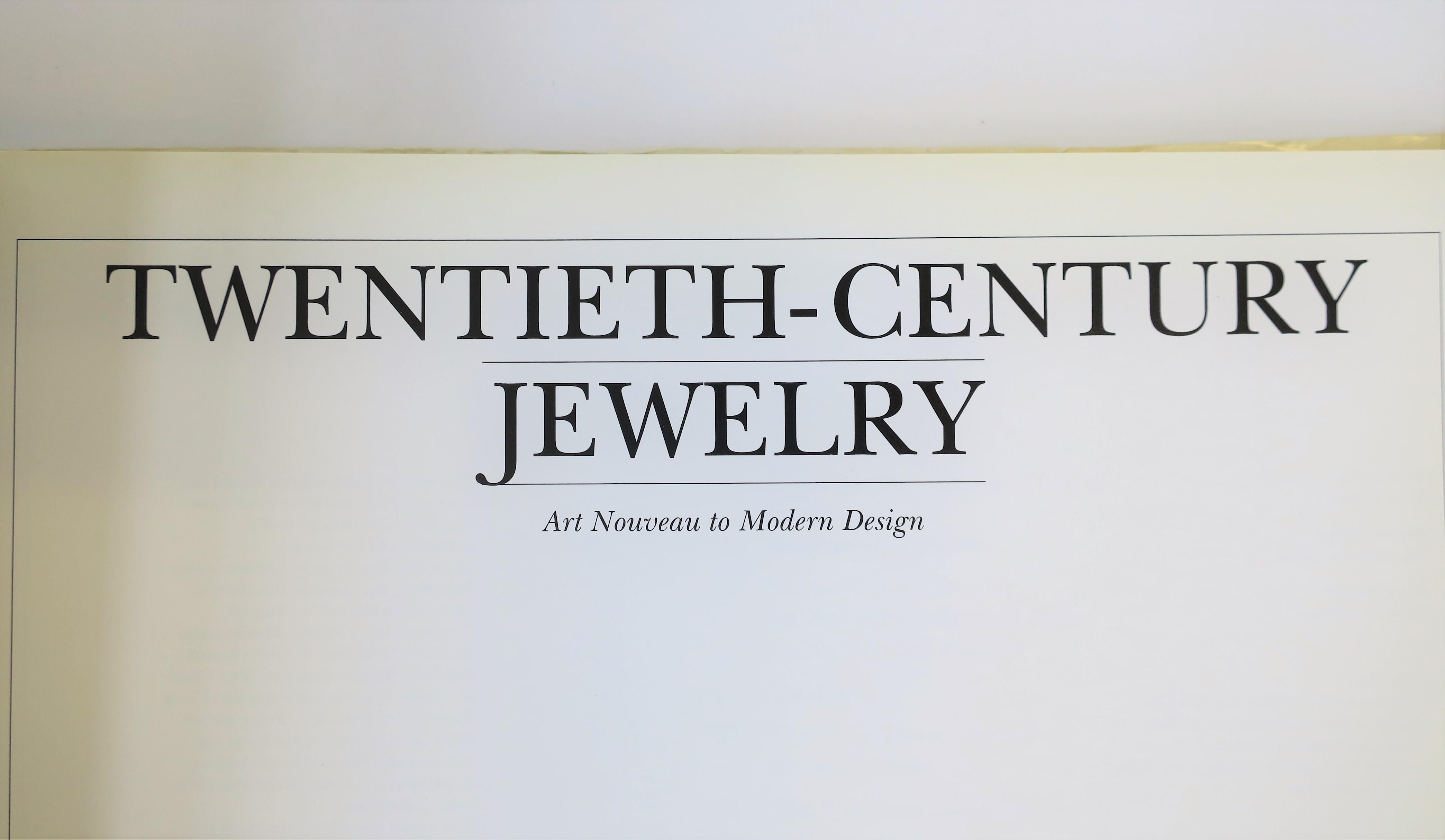 20th Century Jewelry Art Nouveau to Modern Coffee Table or Library Book, 1990s In Good Condition In New York, NY