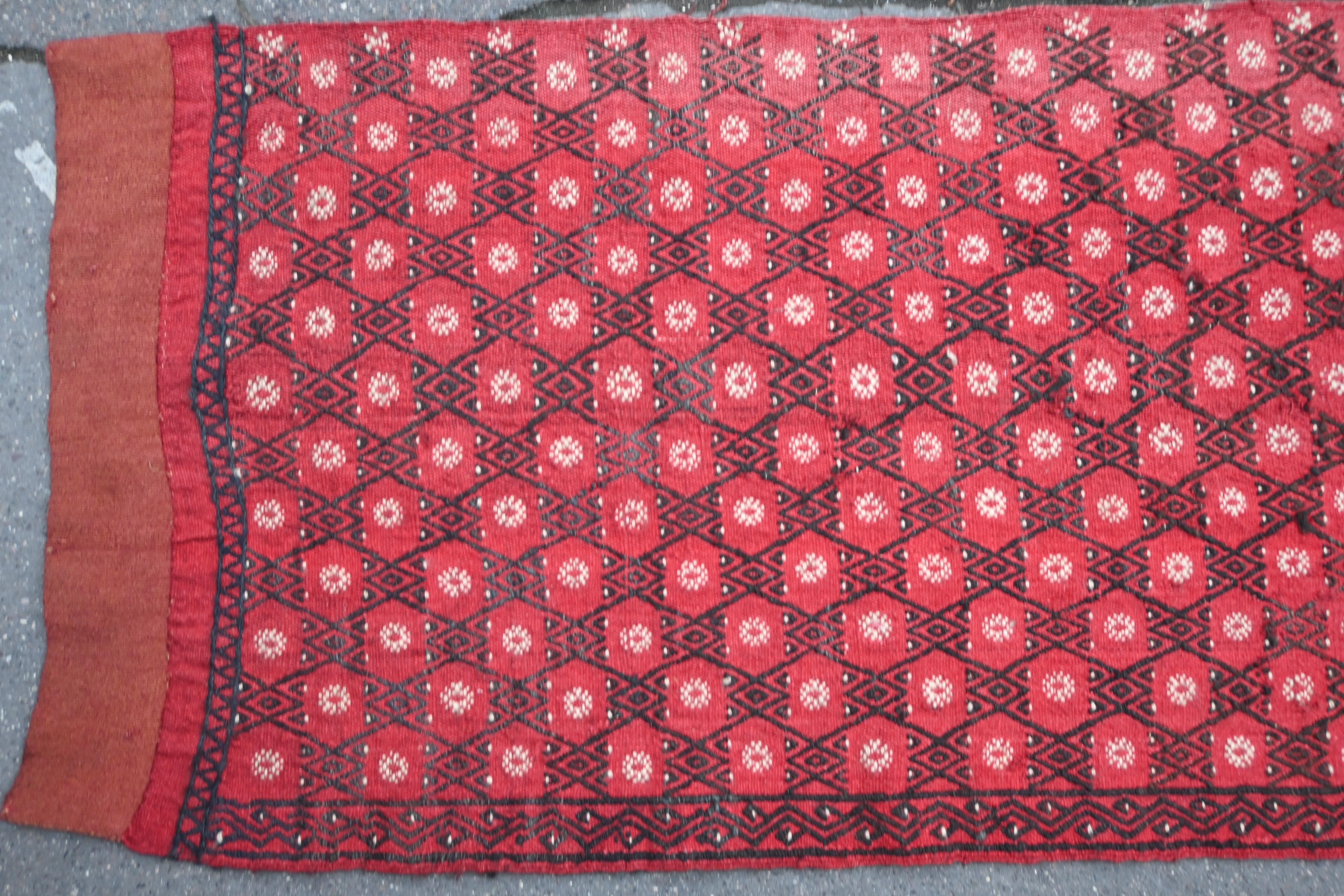 Hand-Woven 20th Century Jijim Kilim Runner Rug, Circa 1940 – 70x260 Cm – No. 1585 For Sale