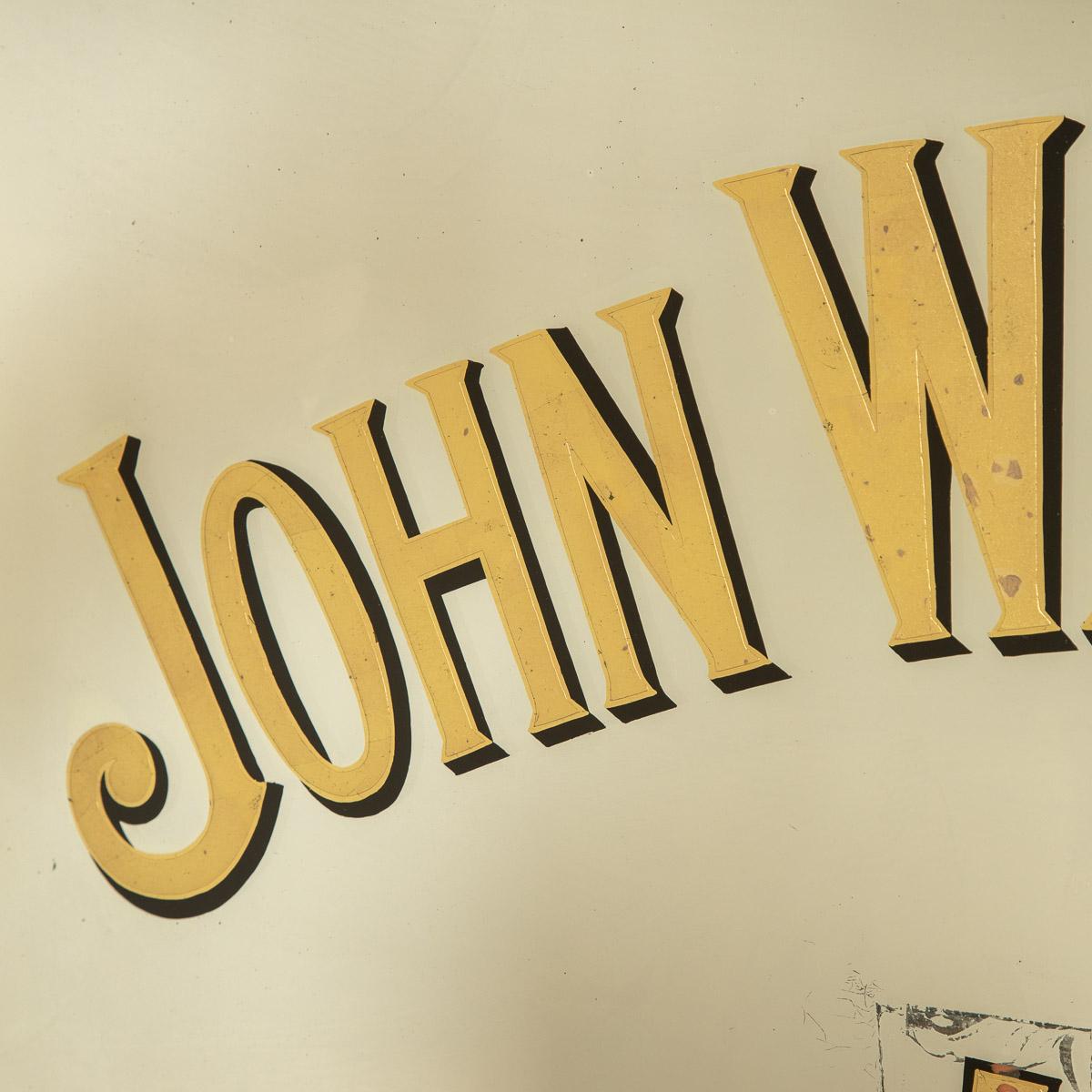 Gilt 20th Century John Walker Highland Whisky Mirror, c.1900 For Sale