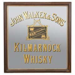 Vintage 20th Century John Walker Highland Whisky Mirror, c.1900