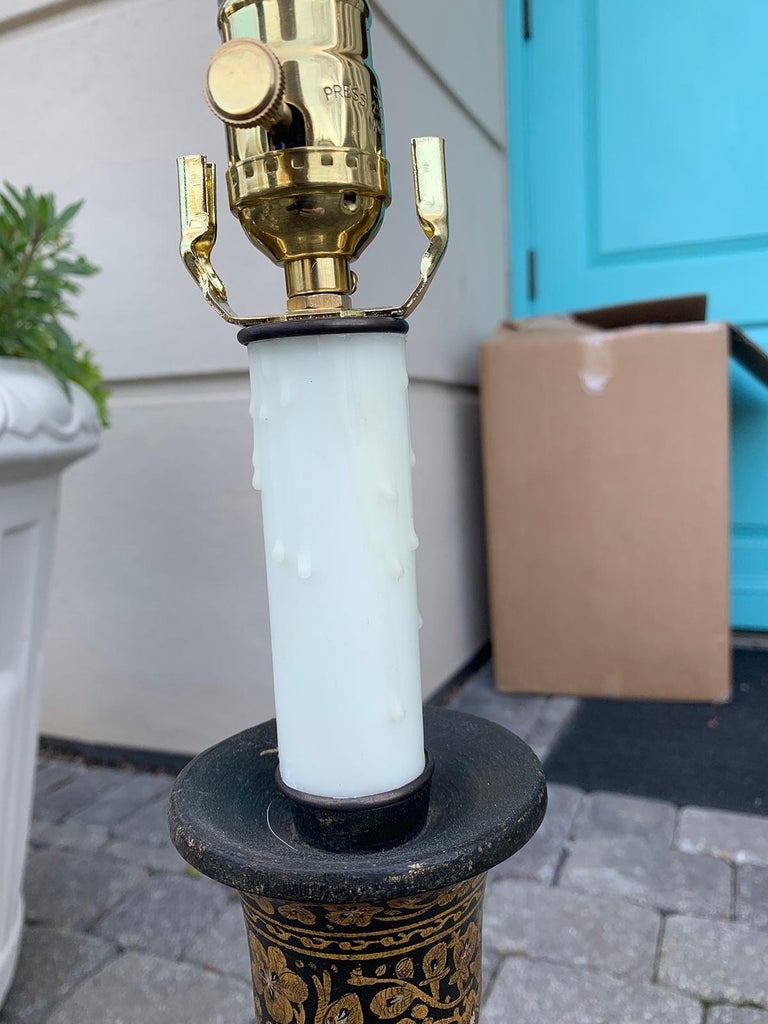 20th Century Kashmiri Candlestick Table Lamp at 1stDibs