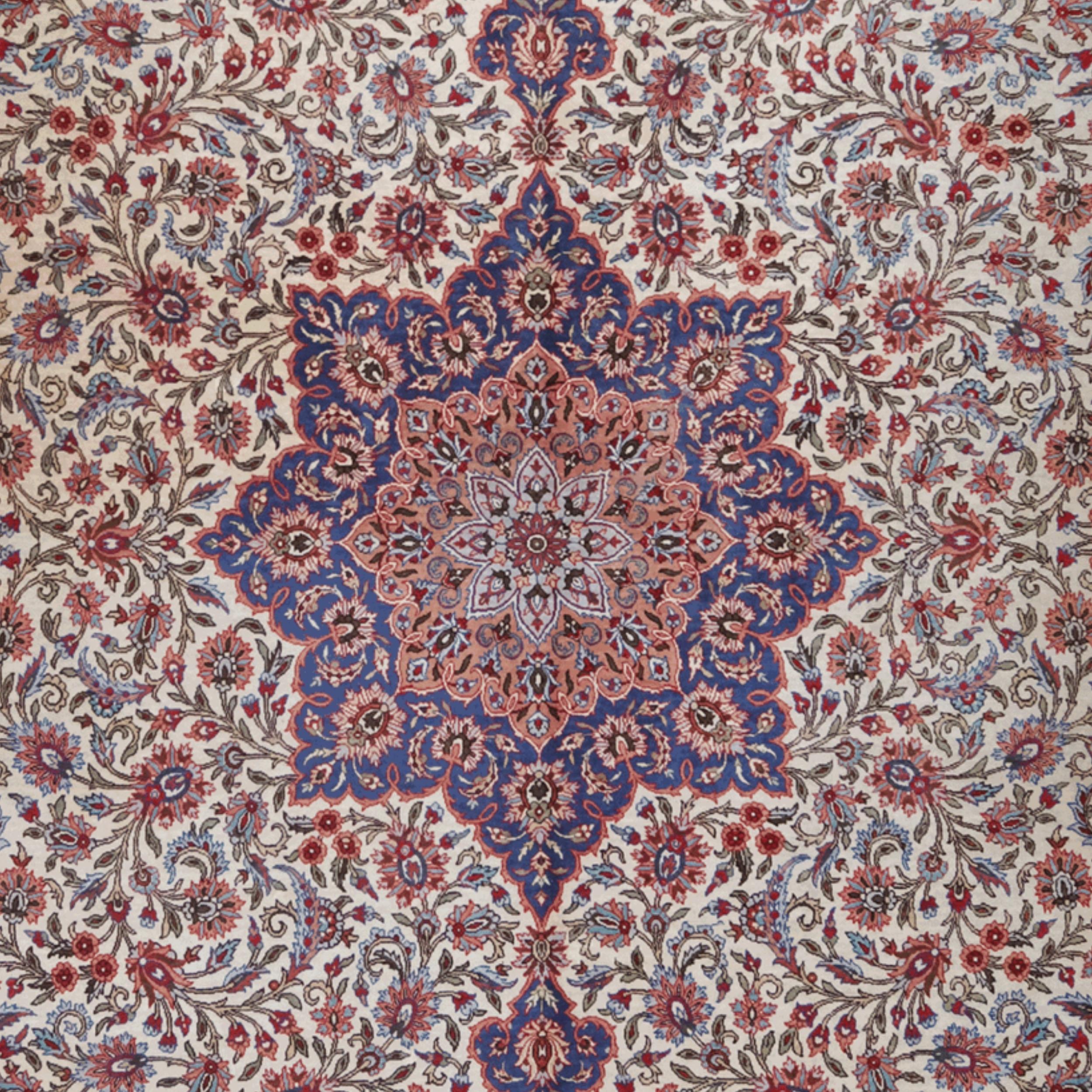 Turkish 20th Century Kayseri Silk Carpet For Sale