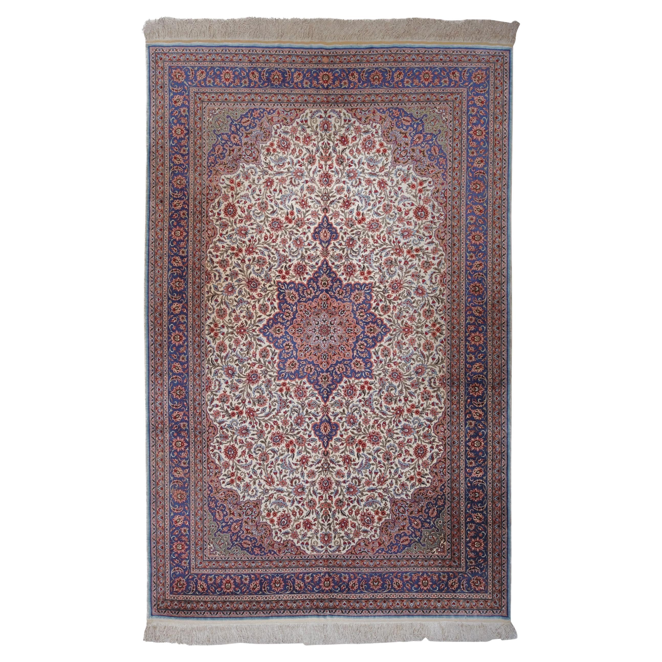 20th Century Kayseri Silk Carpet For Sale