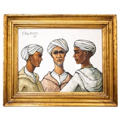 20th Century Keith Ingermann Painting of Three Men
