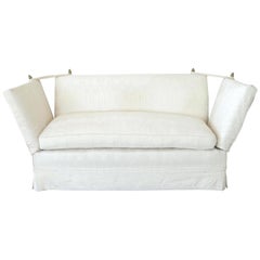 20th Century Knole Settee Sofa in Damask