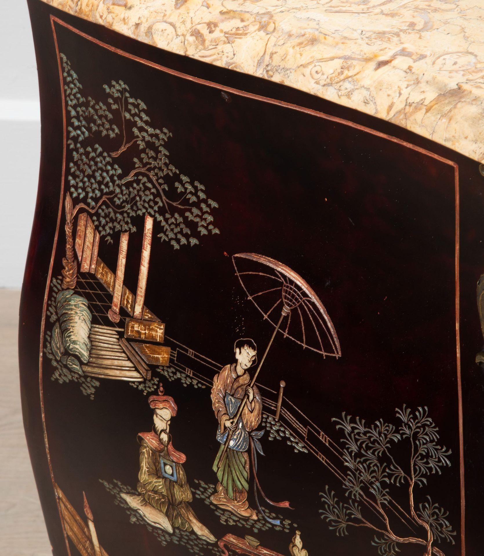 20th Century Lacquer Bombe Commode For Sale 8