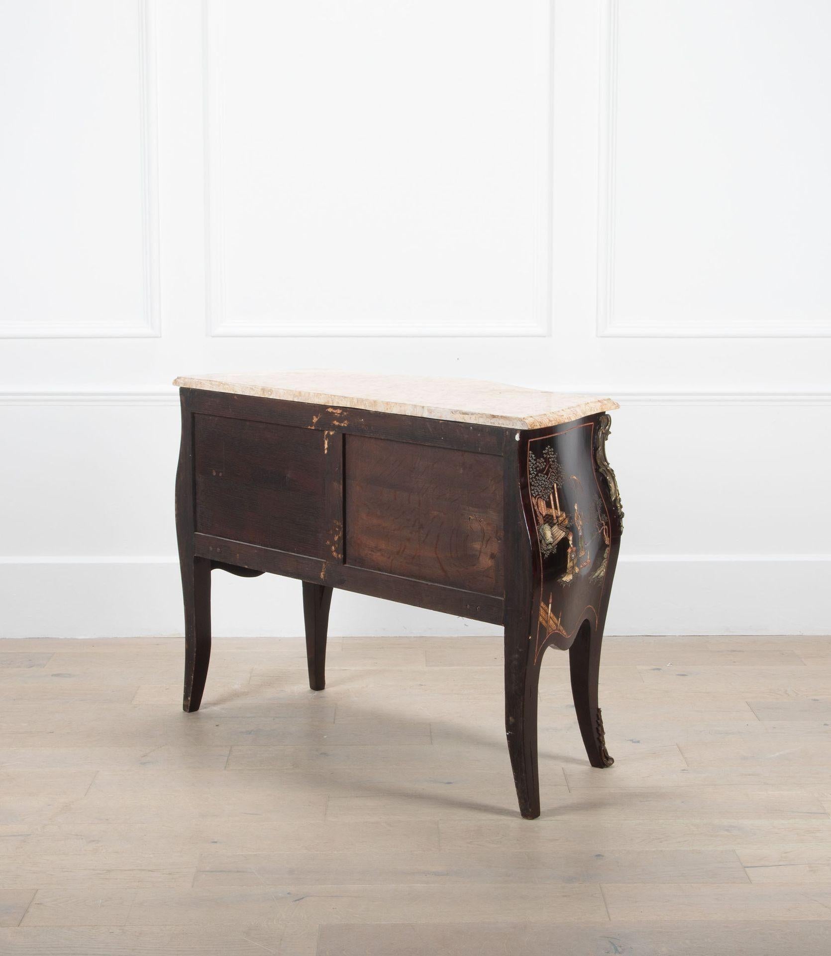 20th Century Lacquer Bombe Commode For Sale 1
