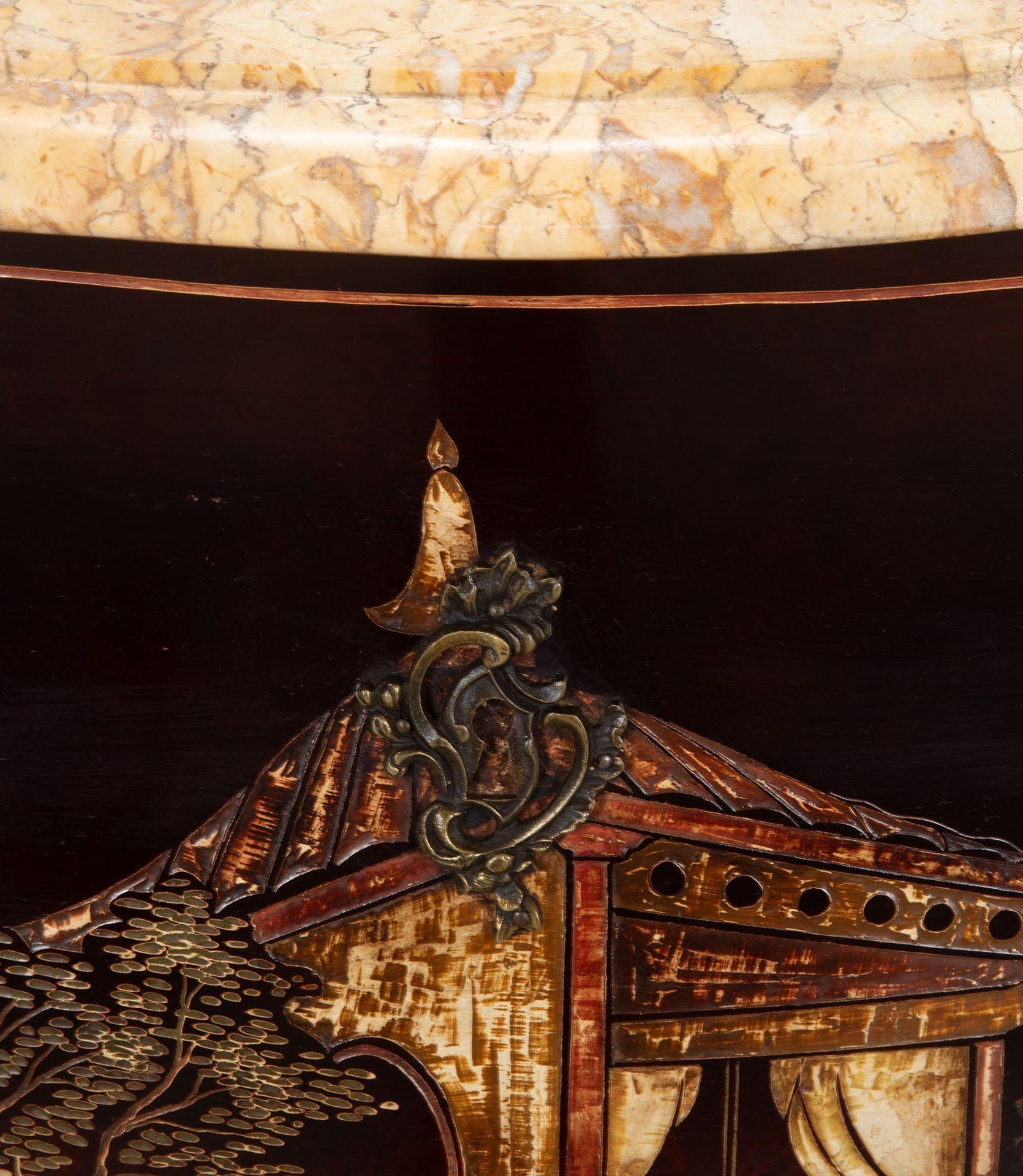 20th Century Lacquer Bombe Commode For Sale 4