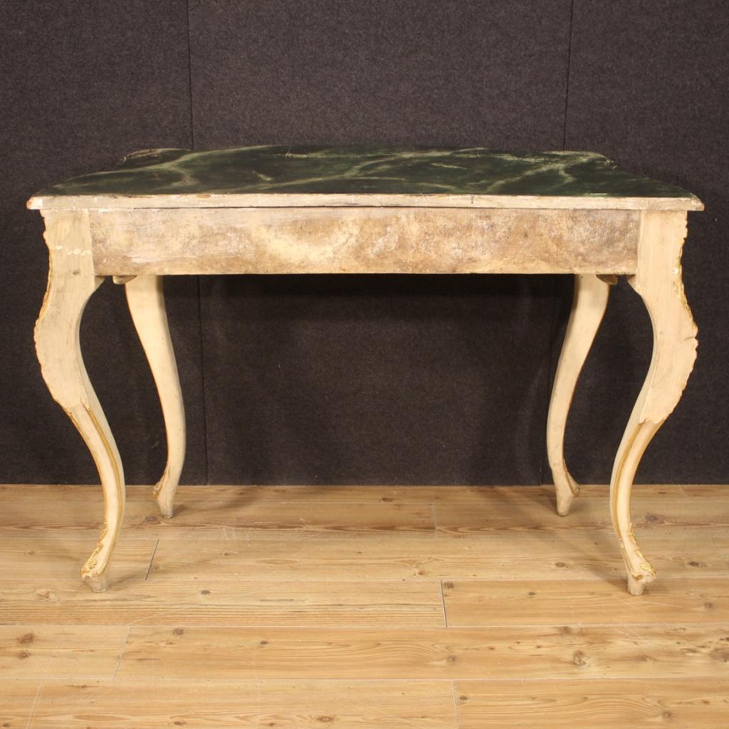 20th Century Lacquered and Gilt Wood Italian Console Table, 1960 For Sale 4
