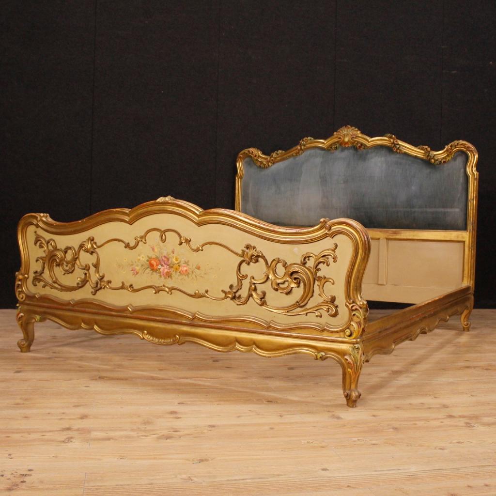 20th Century Lacquered and Giltwood Italian Double Bed, 1960 6