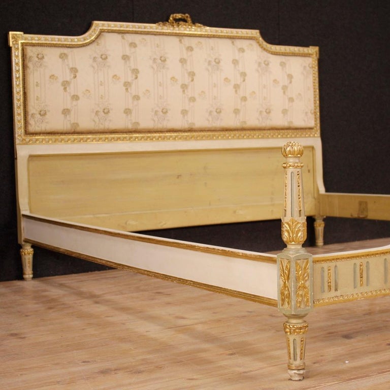 20th Century Lacquered and Giltwood Italian Double Bed, 1960 at 1stDibs