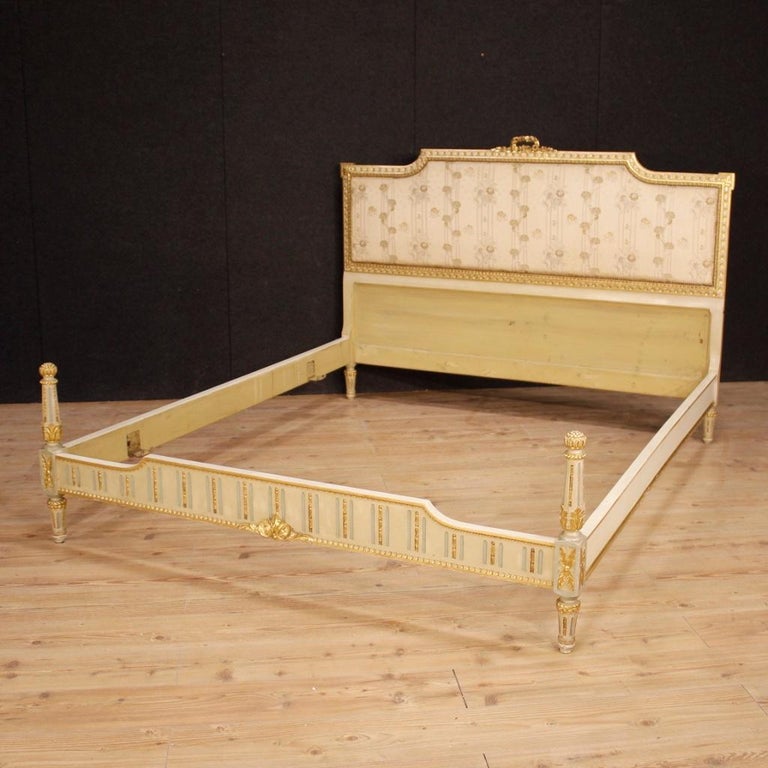 20th Century Lacquered and Giltwood Italian Double Bed, 1960 at 1stDibs