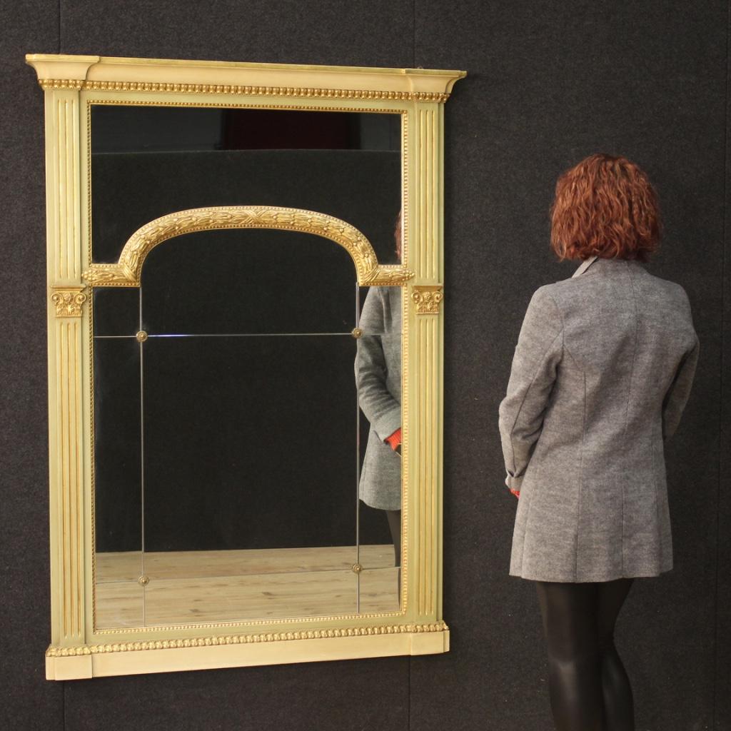 20th Century Lacquered and Giltwood Louis XVI Italian Mirror, 1970 9