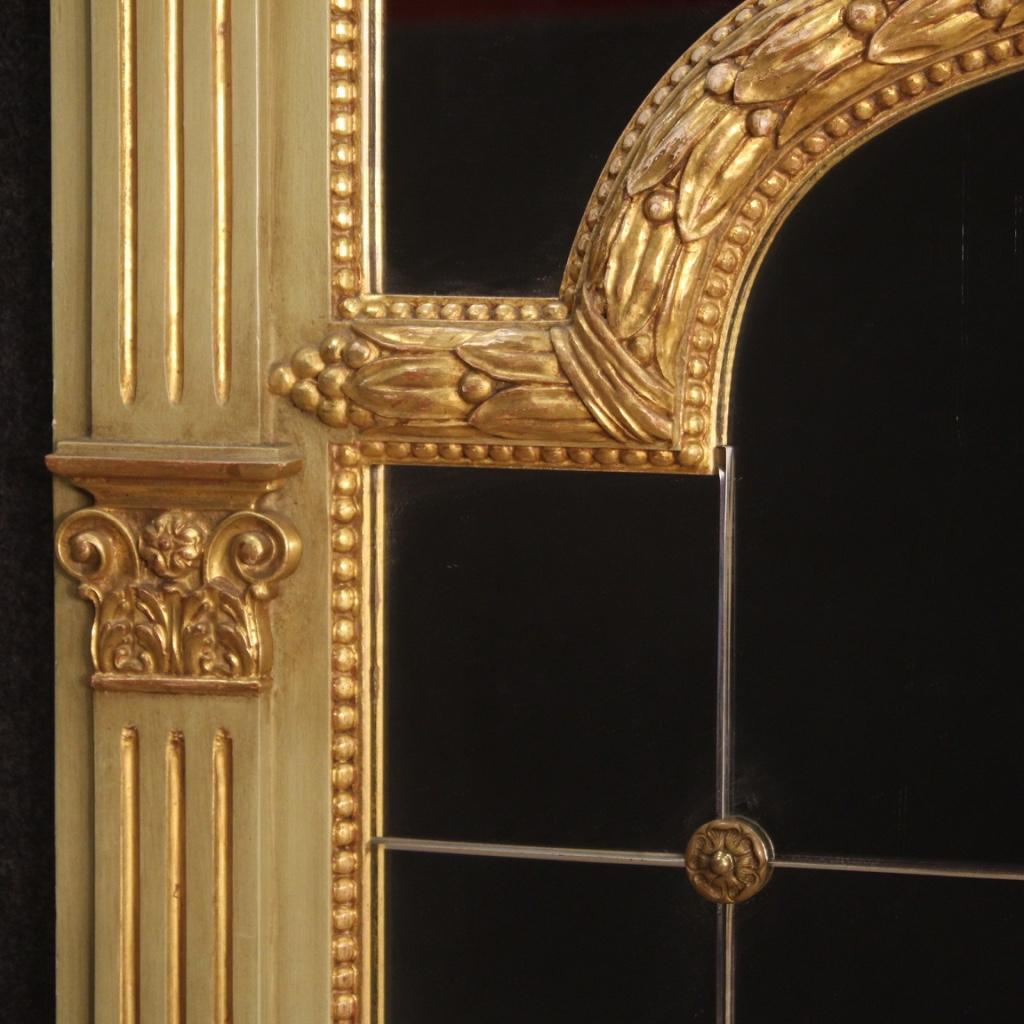 20th Century Lacquered and Giltwood Louis XVI Italian Mirror, 1970 1