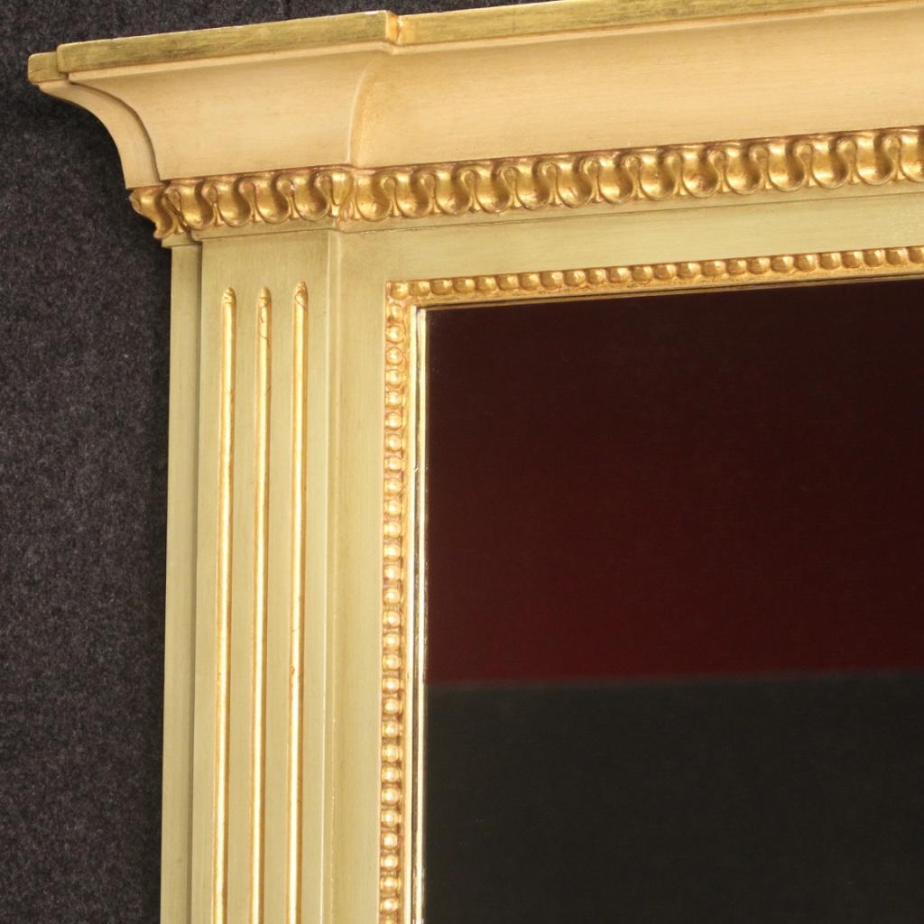 20th Century Lacquered and Giltwood Louis XVI Italian Mirror, 1970 3
