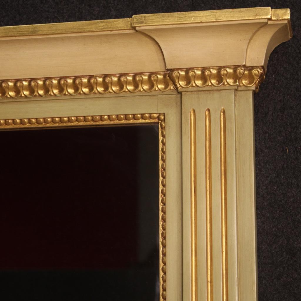 20th Century Lacquered and Giltwood Louis XVI Italian Mirror, 1970 5