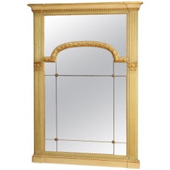 Vintage 20th Century Lacquered and Giltwood Louis XVI Italian Mirror, 1970