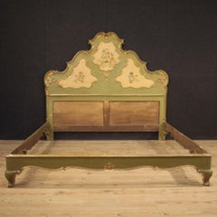 20th Century Lacquered and Giltwood Venetian Double Bed, 1950