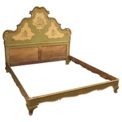 20th Century Lacquered and Giltwood Venetian Double Bed, 1950