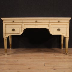 20th Century Lacquered and Gold Wood Italian Writing Desk, 1930s