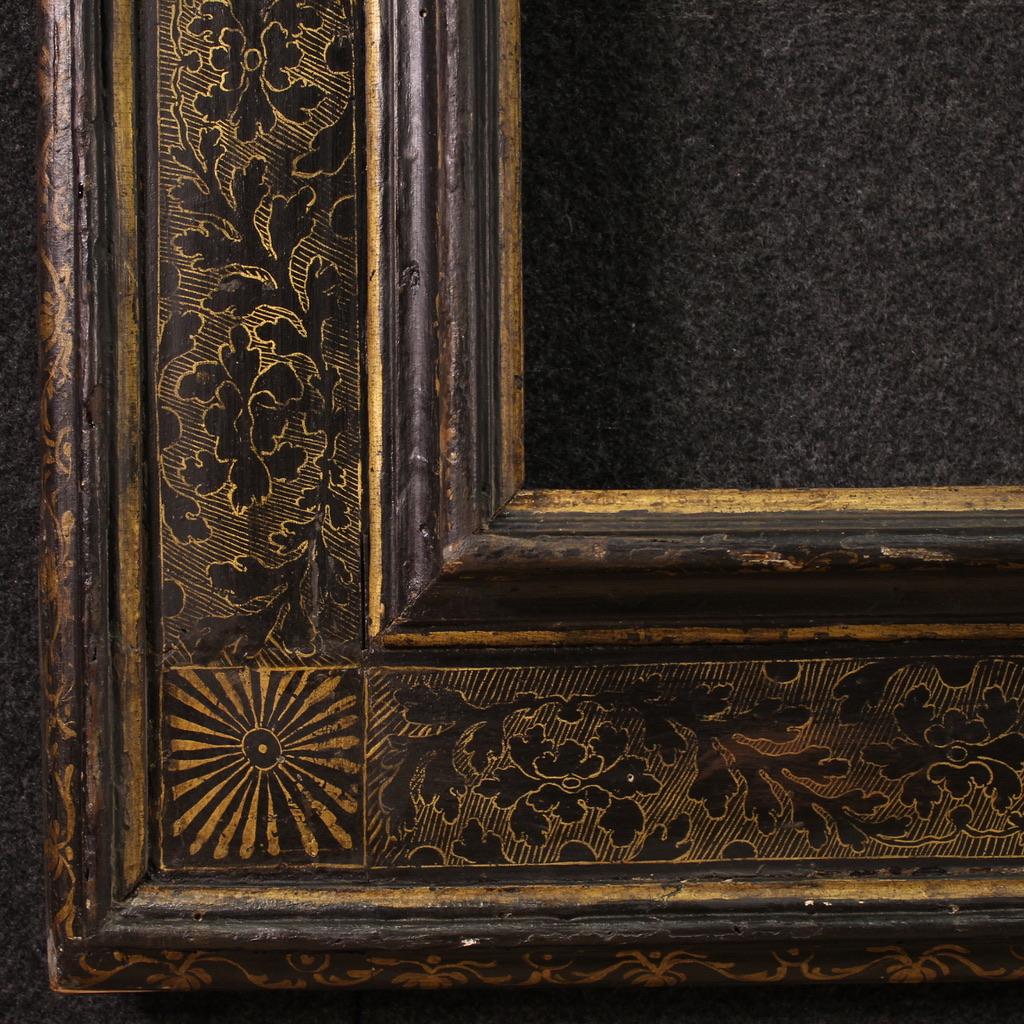 20th Century Lacquered and Gold Wood Tuscan Frame, 1930 For Sale 5