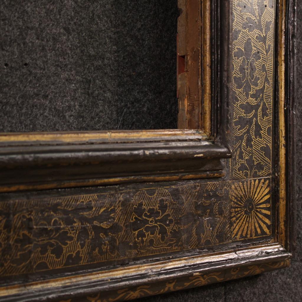 20th Century Lacquered and Gold Wood Tuscan Frame, 1930 For Sale 7